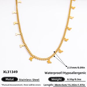 1 Piece Romantic Elegant Flower Stainless Steel Waterproof Women's Pendant Necklaces h5 Picture2