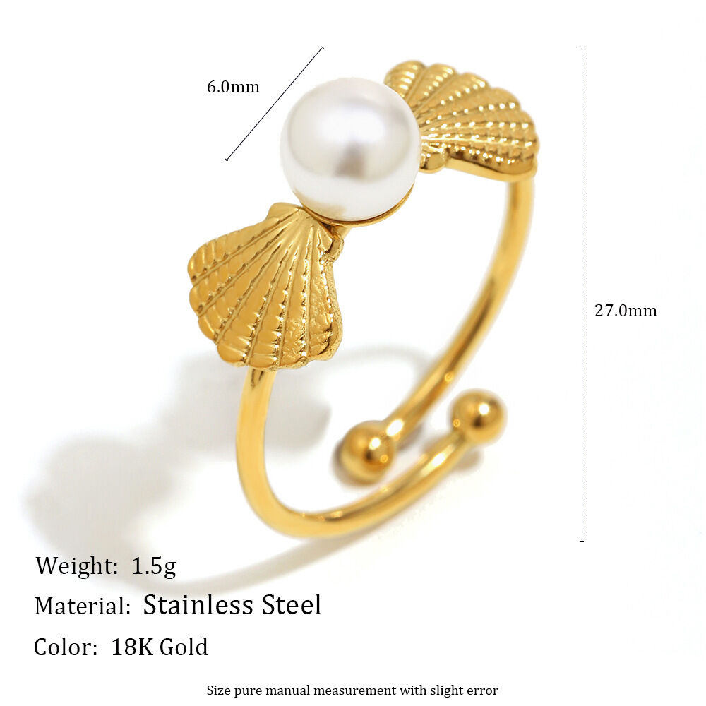 1 Piece Classic Bow Knot Stainless Steel Waterproof Gold Color Statement Rings h5Picture2