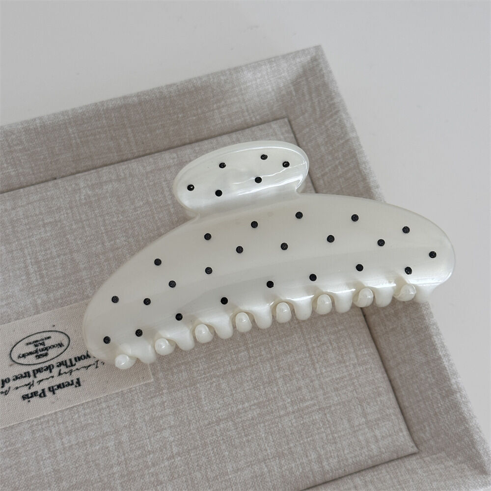 White Polka Dots-Large Fan Shape Picture13