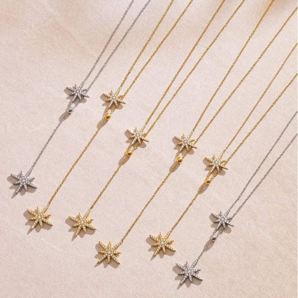 1 Piece Luxurious Star Stainless Steel Waterproof Gold Color Women's Pendant Necklaces Picture5