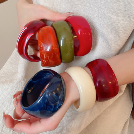 1 Piece Irregular Shape Acrylic Bangle