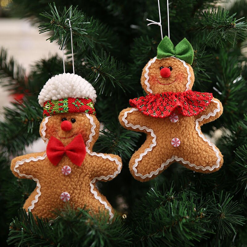 1 pezzo di statuetta di omino di pan di zenzero con albero di Natale