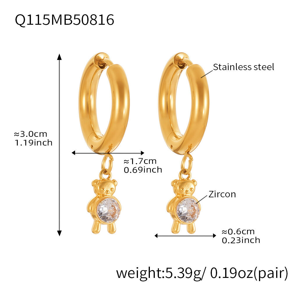 Q115-Gold Earrings Picture2