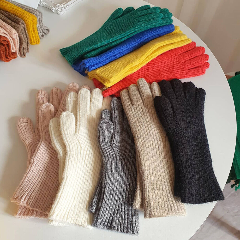 1 paar eenvoudige polychrome polyester dameshandschoenen