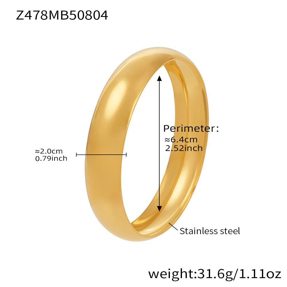 Z478-Gold Polished Bracelet 20Mm Wide Picture3