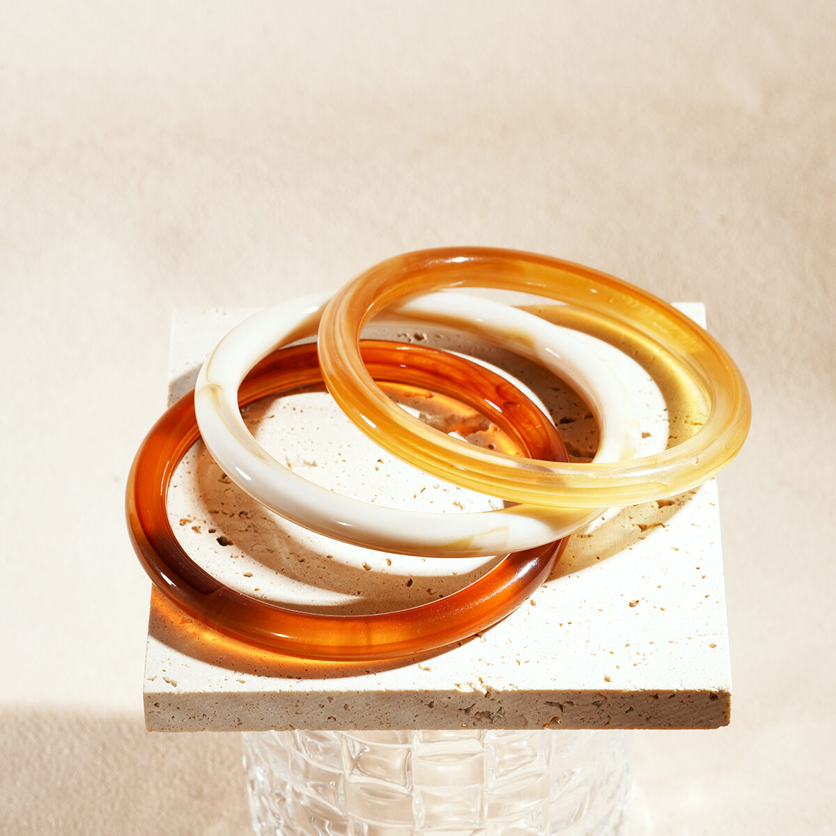 1 Piece Simple Versatile  Gradient Color Acrylic Women's Bangles