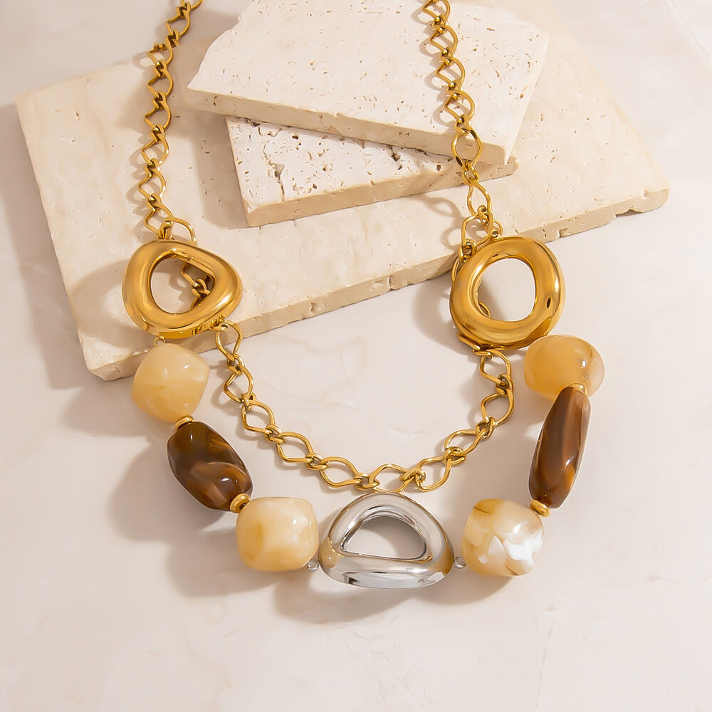 1 Piece Classic Resin Beaded Necklace