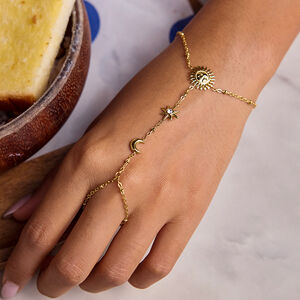 1 Stück klassisches Sonnen- und Mond-Armband aus Edelstahl, wasserdicht, goldfarben, für Damen h5 Bild5