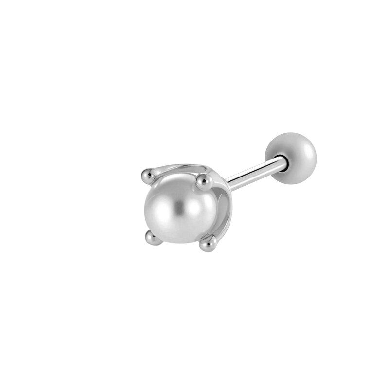 Boucle d'oreille piercing en forme de cœur en cuivre doré et zircon 