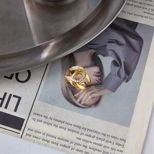 1 Stück Daily Twist Edelstahl wasserdichter Statement-Ring in Goldfarbe h5 Bild6