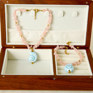 Sweet Natural Stones Ceramic Pendant Necklace Set h5 Picture2