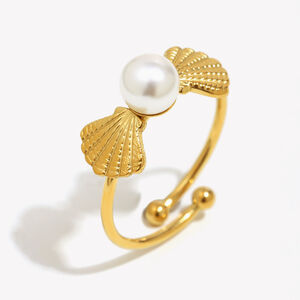 1 Piece Classic Bow Knot Stainless Steel Waterproof Gold Color Statement Rings h5