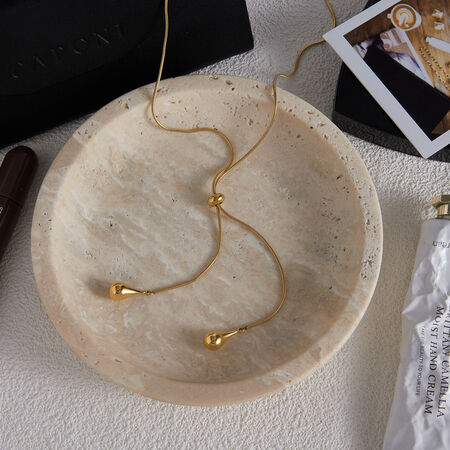 1 Piece Gorgeous Daily Droplet Stainless Steel Waterproof Women's Long Necklaces