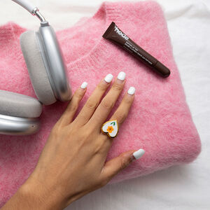 1 Piece Romantic Flower Album Stainless Steel Waterproof Gold Color Statement Rings h5 Picture6