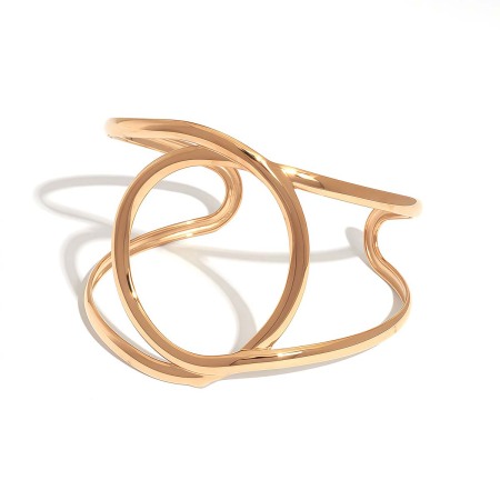 1 Piece Simple  Natural Irregular Shape  Stainless Steel Waterproof  Women's Cuff Bracelets