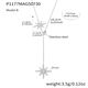 P1177-B Steel Color Eight-Pointed Star Zircon Necklace 51+5Cm Picture4
