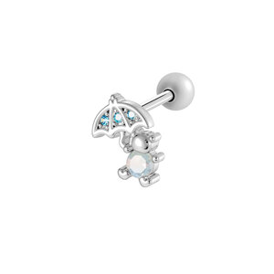 1 Piece Butterfly Copper Gold Color Zircon Piercing Earring h5