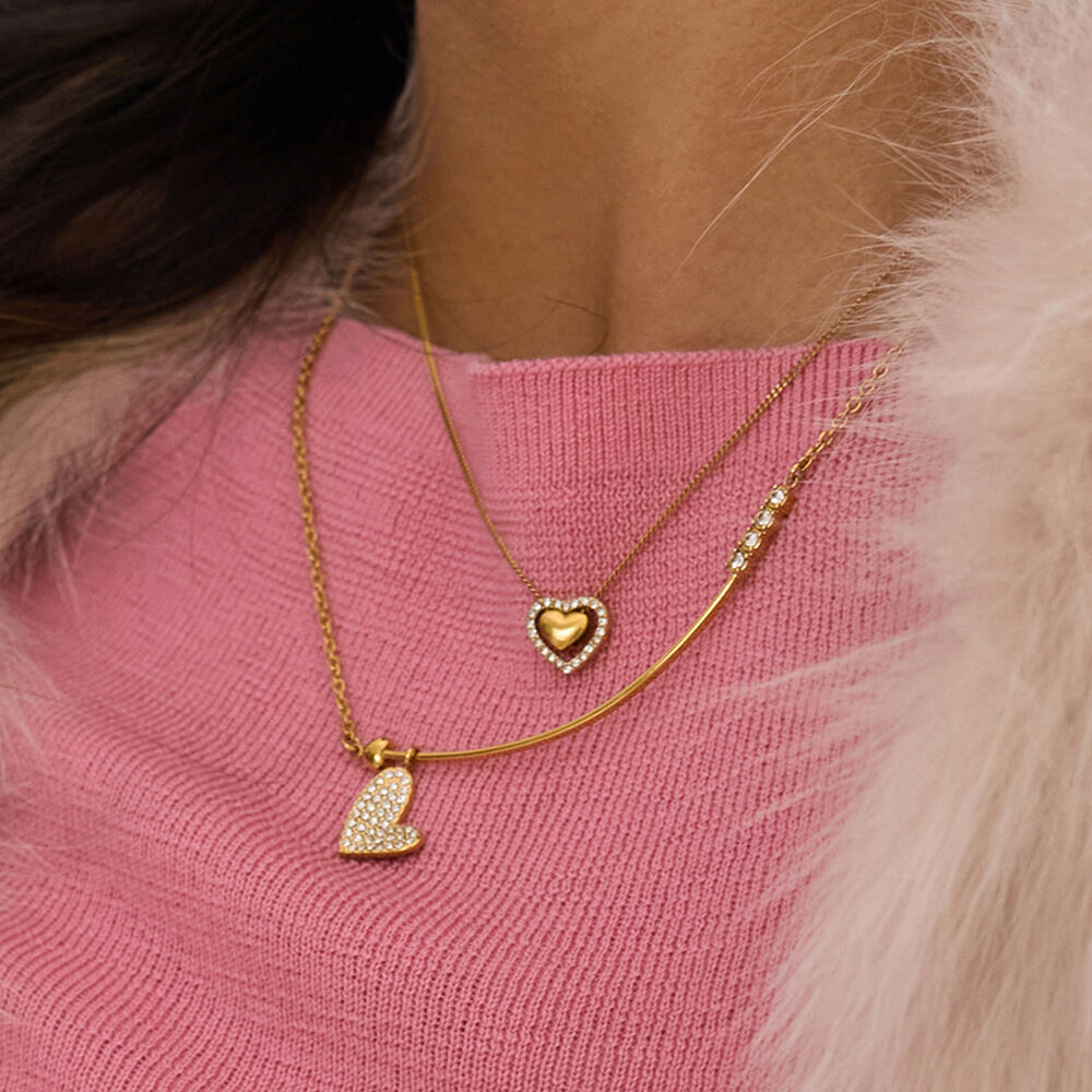 1 Piece Classic Lock Stainless Steel Waterproof Gold Color Women's Pendant Necklaces Picture4