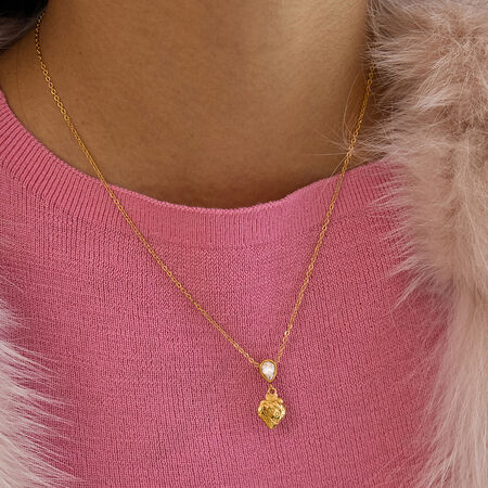 1 Piece Sweet Droplet Strawberry Stainless Steel Waterproof Gold Color Women's Pendant Necklaces