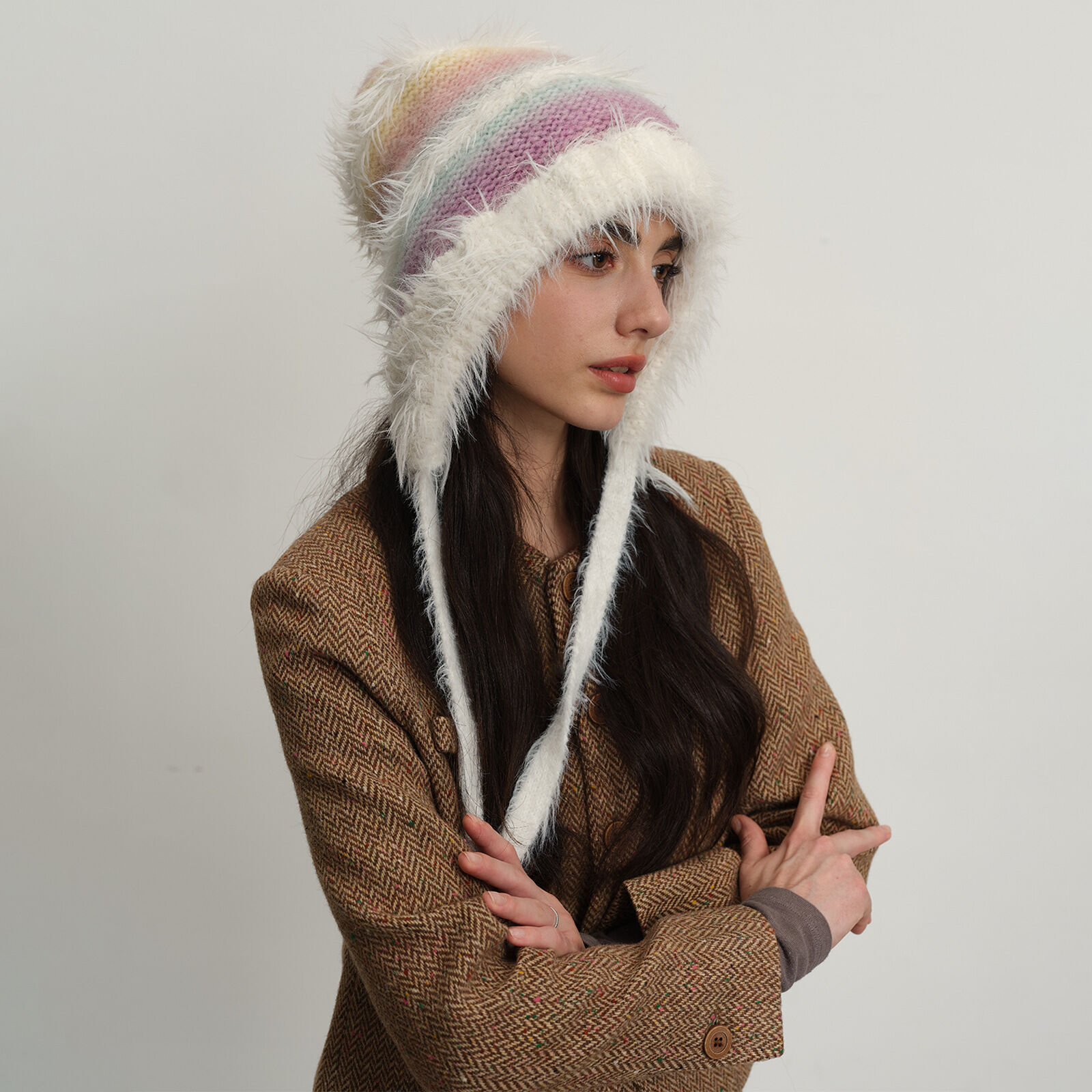 1 Piece Classic Gradient Color Stripe Polyester Women's Hats 2