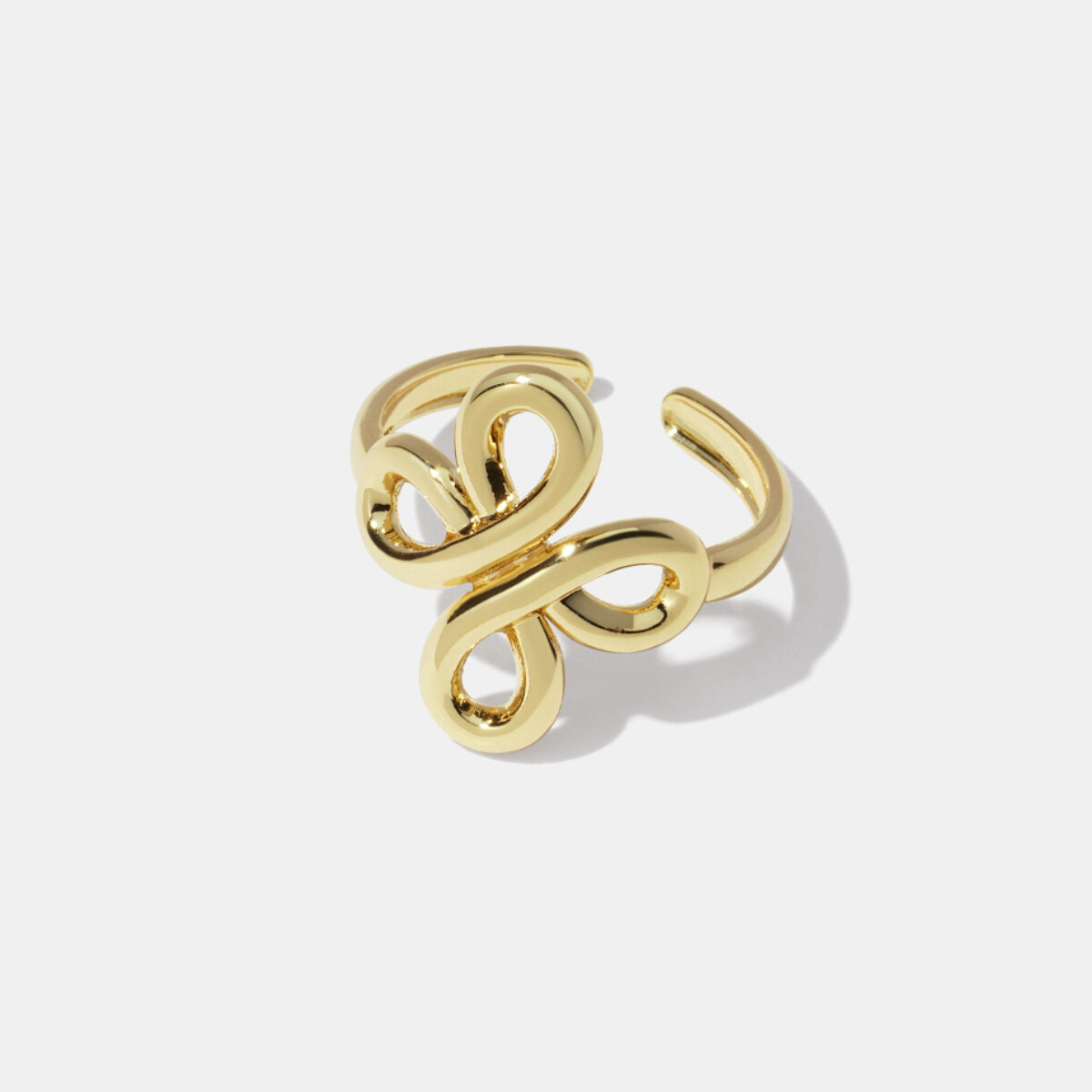 Flower Stainless Steel Waterproof Gold Color Minimalist Ring 2