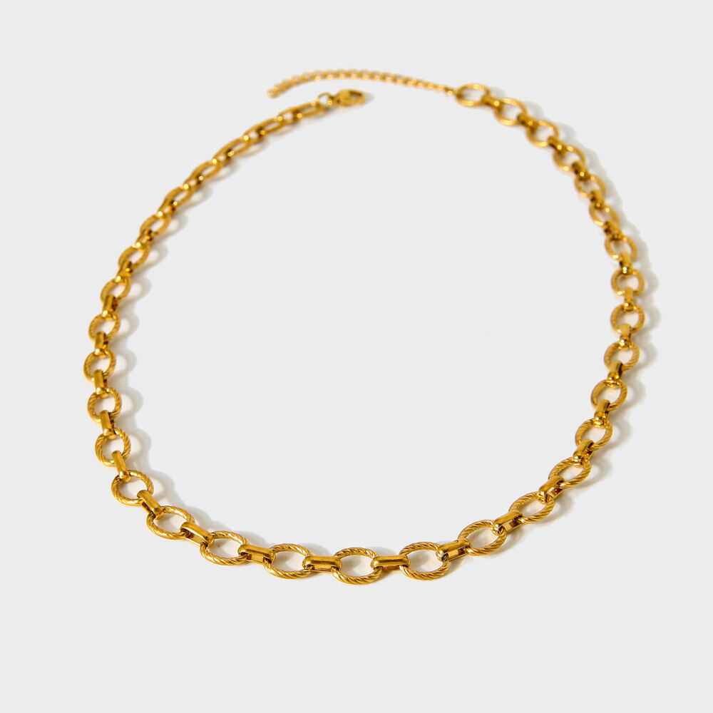 1 Piece Simple Daily Chain Stainless Steel Waterproof Women's Chain Necklaces h5Picture4