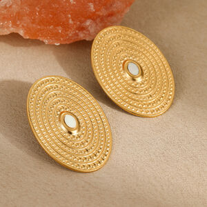 1 Pair Luxurious Series Elegant Thread Stainless Steel Waterproof Women's Stud Earrings h5 Picture3
