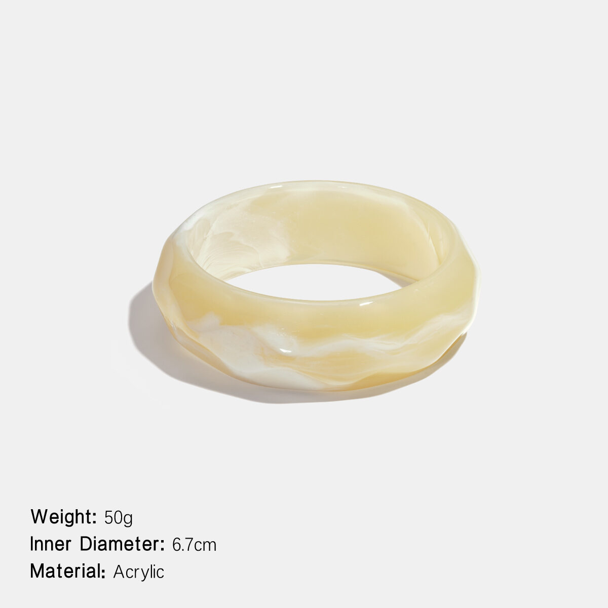 1 pezzo di braccialetti da donna in acrilico con sfumature di colore irregolari e semplici Immagine2
