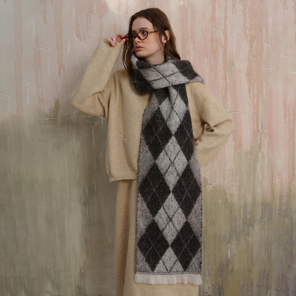 1 Piece Classic Rhombus Polyester Women's Winter Scarves h5Picture2