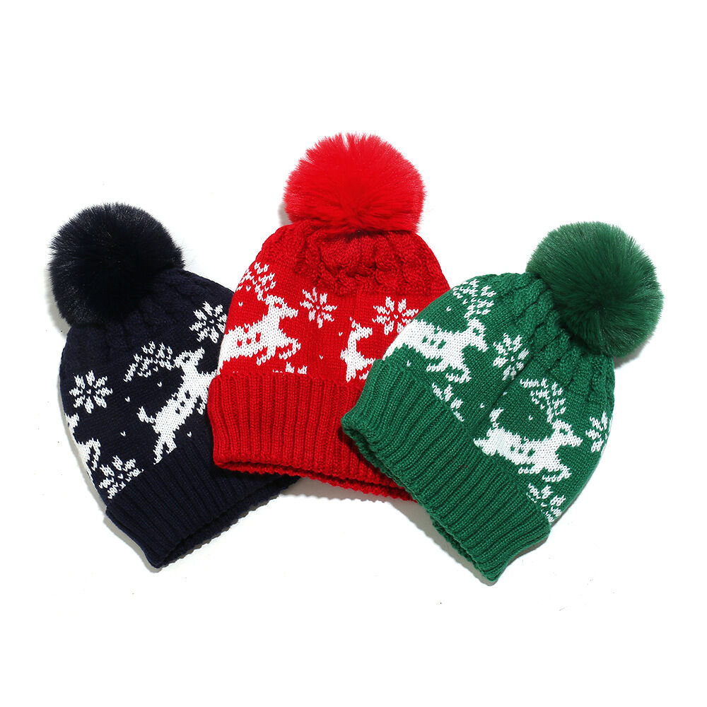 1 Set Christmas Knitted Scarf and Hat Picture2