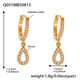 Q051-Golden Teardrop Zircon Full Diamond Earrings Picture13