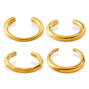 1 Piece Stainless Steel Waterproof Gold Color Cuff Bracelet h5 Picture5