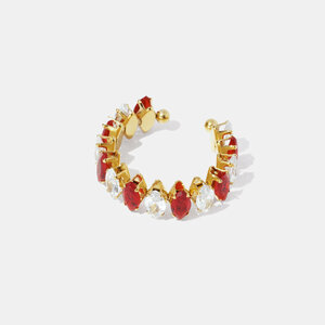 Bague luxueuse ronde en acier inoxydable étanche avec pierre précieuse h5 Image5
