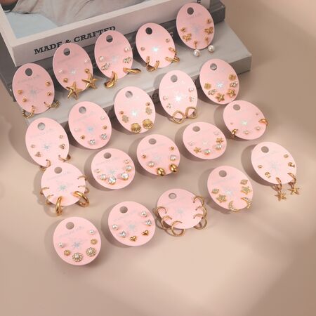 1 Pair Simple Series Classic Cartoon Stainless Steel Waterproof Gold Color Women's Stud Earrings 2