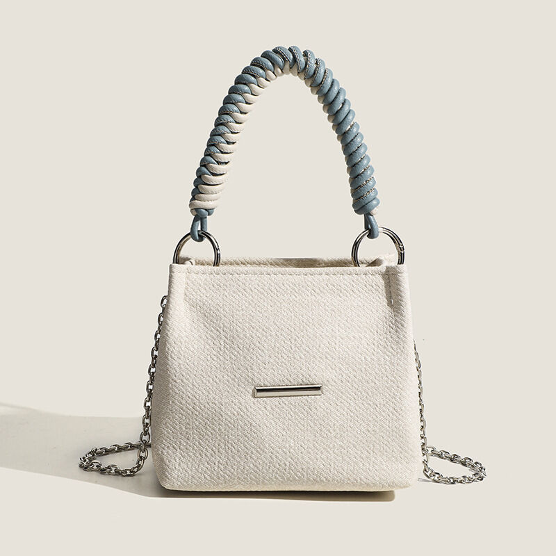 Sac à main quotidien en denim torsadé et rayonne pour femme, 1 pièce 