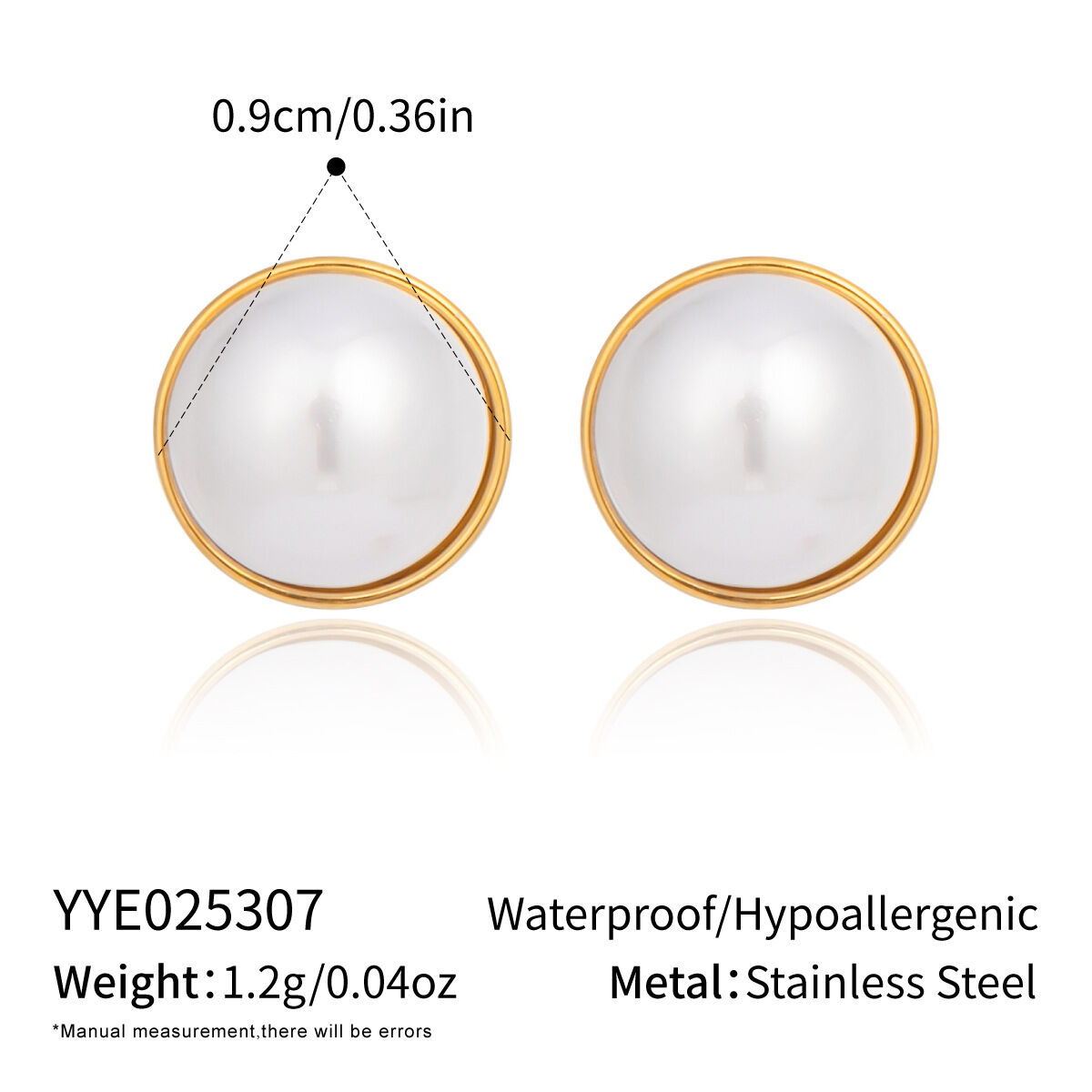 Daily Circle Stainless Steel Waterproof Gold Color Women's Jewelry Sets 