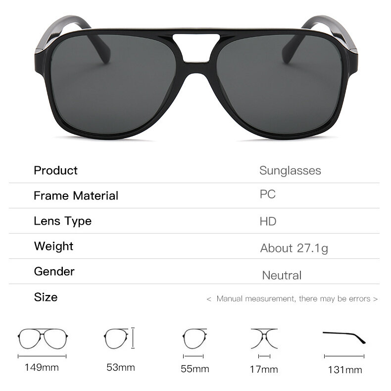 1 par de gafas de sol clásicas retro con lentes marrones y estampado de leopardo para mujer h5Imagen3