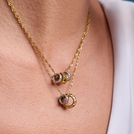 1 Piece Simple Circle Stainless Steel Waterproof Gold&Silver Color Women's Pendant Necklaces 2