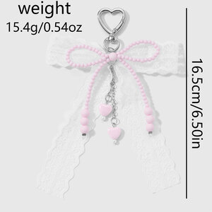 1 Piece Sweet Beaded Bow Knot Bag Charm h5 Picture2