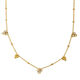 Collier 3 perles de zirconium - Or