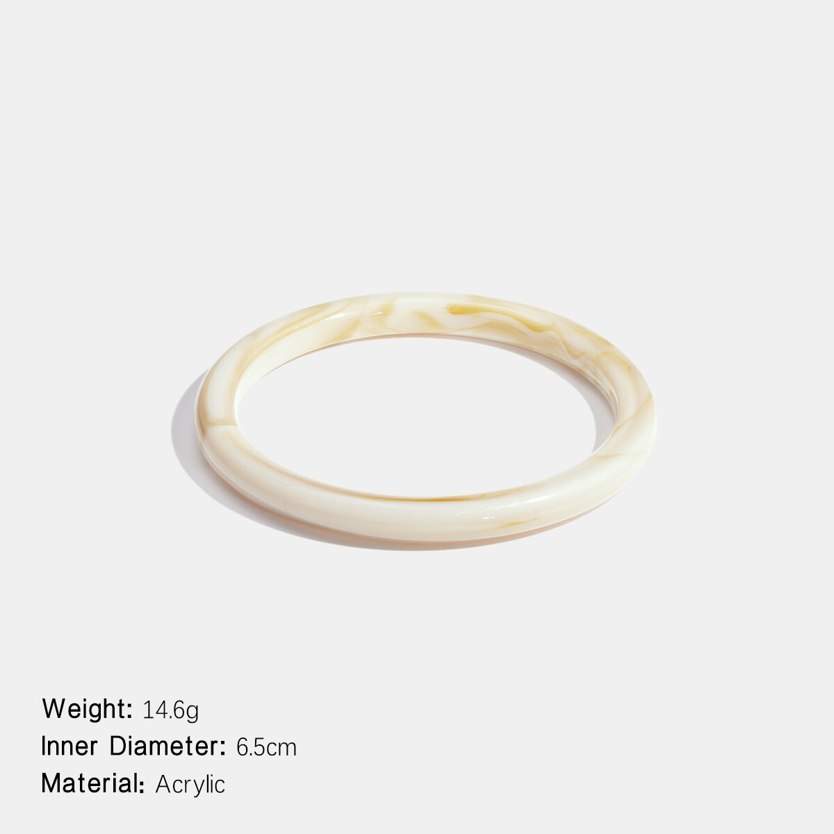 Braccialetti da donna in acrilico con sfumature di colore semplici e versatili, 1 pezzo h5 Immagine2