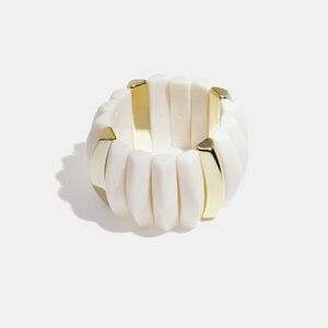 Braccialetti da donna in acrilico con perline rettangolari miste in stile retrò, 1 pezzo h5