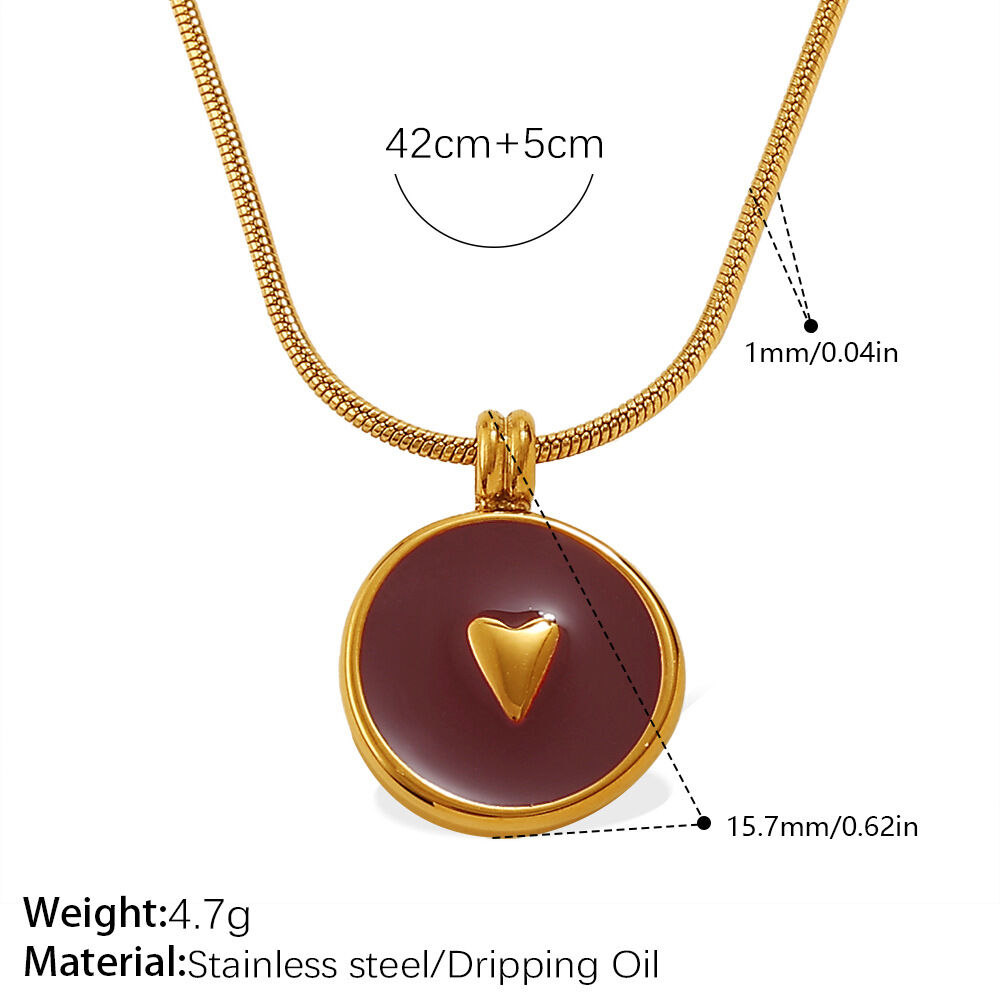 XL794RDG Rote Tropfen-Öl-Goldkette Bild5