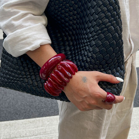 1 Piece Retro Irregular Shape Resin Bangle 2