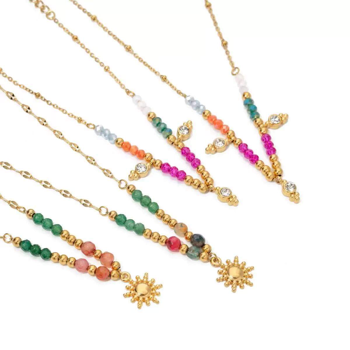 Ensembles de bijoux pour femmes en acier inoxydable de forme simple et irrégulière, étanches, couleur or Image6