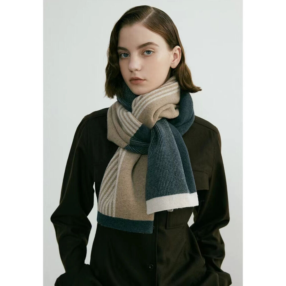 1 Piece Modern Strip Synthetic Fiber Women's Winter Scarves h5Picture3