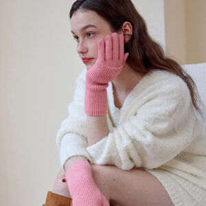 1 Pair Classic Fingerless Touch Screen Polyester Women's Gloves h5 Picture3