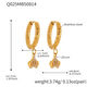 Q025-Goldene Blumenkronen-Ohrringe Bild5