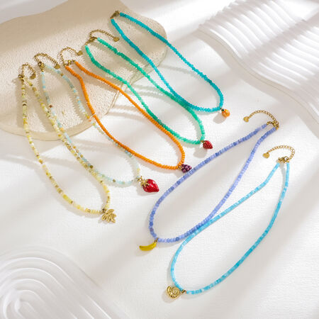 1 Piece Polychrome Sweet Fruit Natural Stones Women's Beaded Necklaces