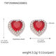 Txf354-Steel Heart Zircon Earrings Picture4